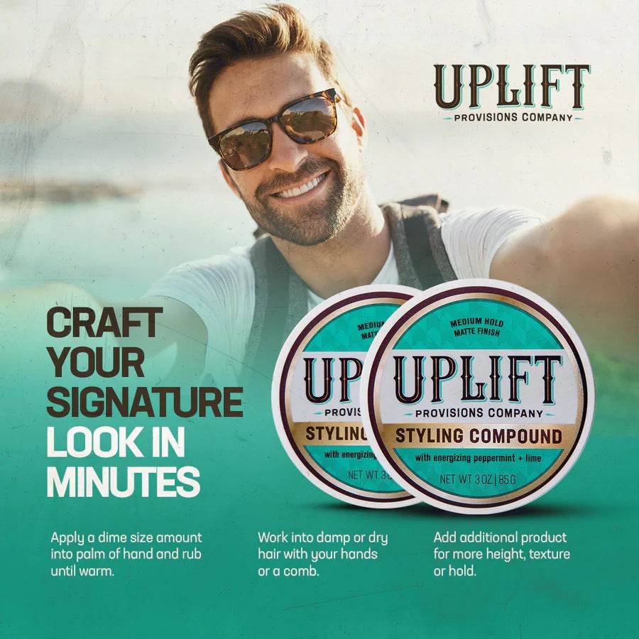 Uplift Provisions Compound Clay Pomade - Ultimate Hair Styling Products 