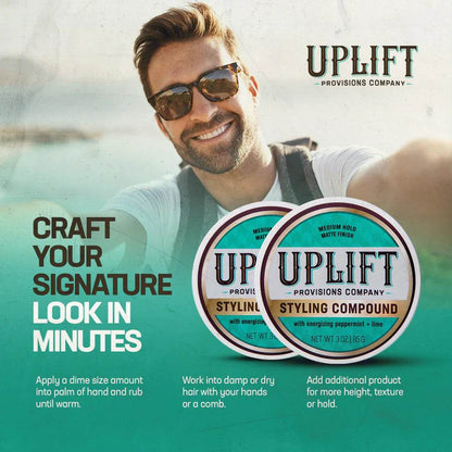 Uplift Provisions Compound Clay Pomade - Ultimate Hair Styling Products 