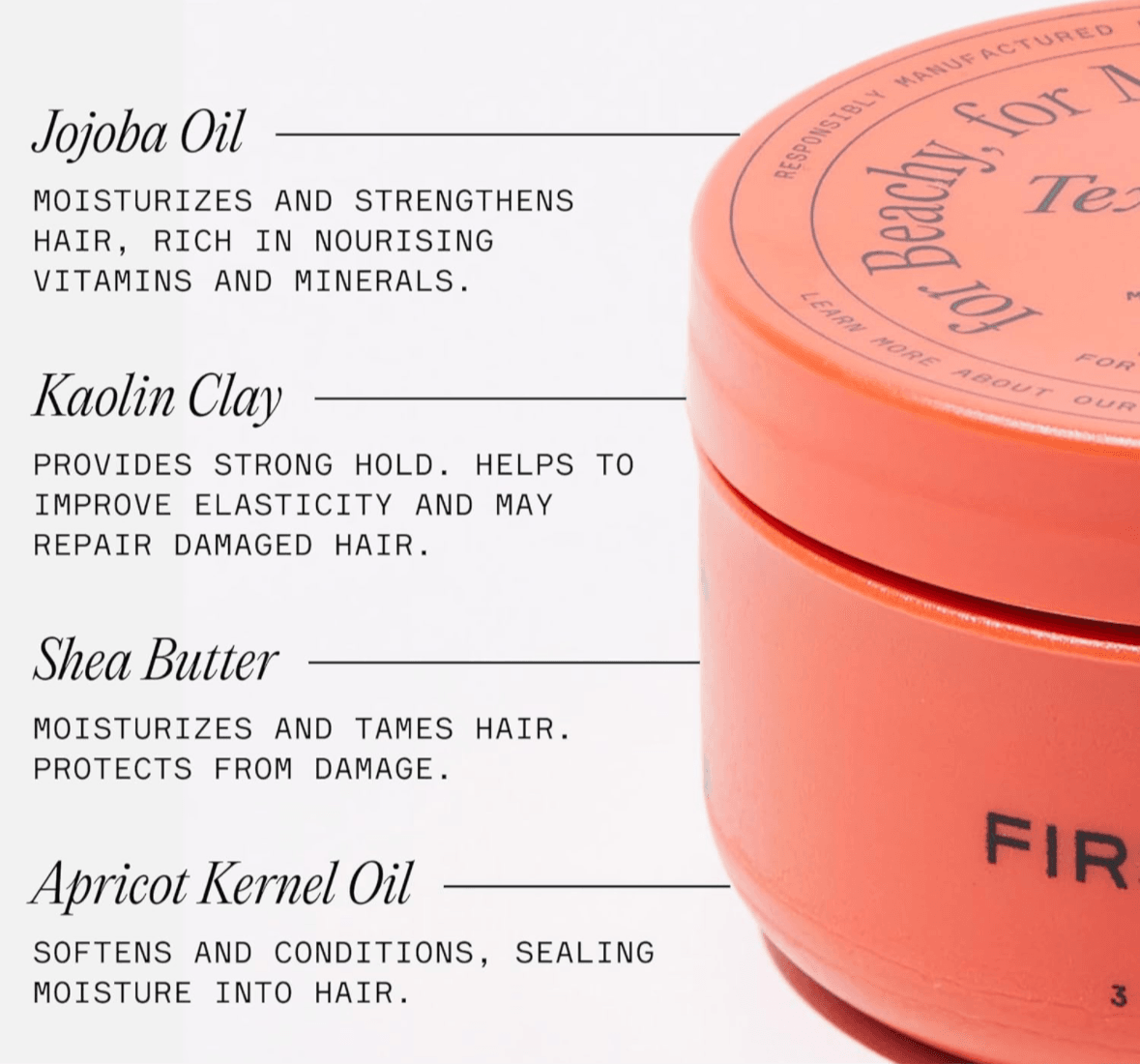 Firsthand Supply Texturizing Paste - Clean & Non-toxic Hair Care Ingredients - Ultimate Hair Styling Products 